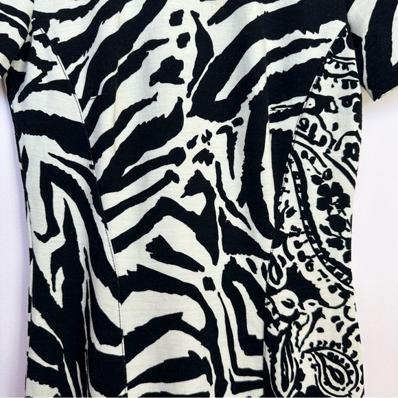 Blumarine Zebra Print Dress w/Rhinestone Details - Picture 3 of 10